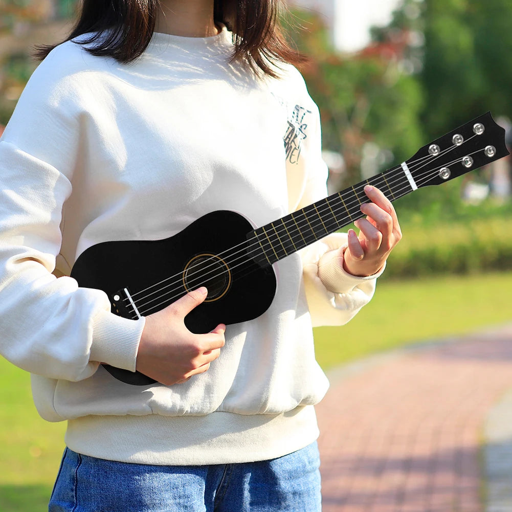 Basswood Guitar Ukulele 6 Strings Musical Instruments Kids Playing Educational Toys Gift for Beginner Music Lover