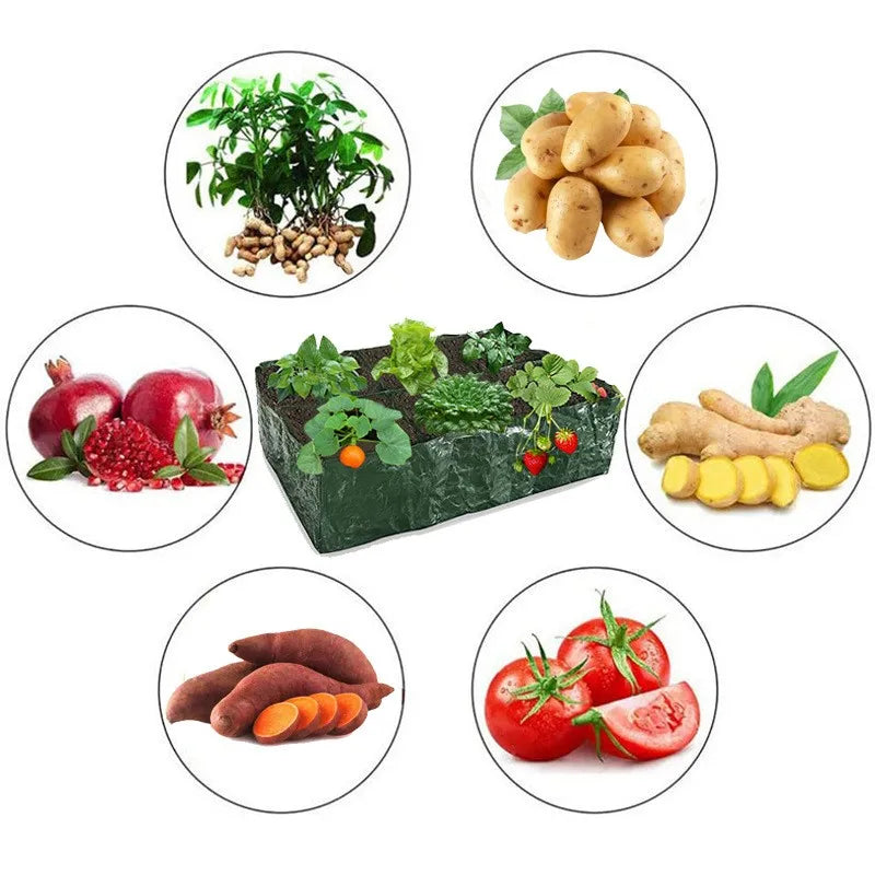 Grow Bag Plant Garden Planter Vegetable Flower Nursery Pot Flowerpot Round Cultivation Growth Container Outdoor