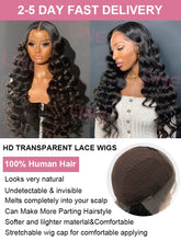 Load image into Gallery viewer, Loose Deep Wave 13x6 Hd Lace Frontal Wigs 100% Human Hair Brazilian 40 Inches Curly Wigs 4x4 Lace Closure Wig Preplucked On Sale
