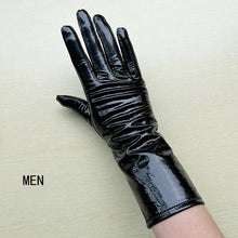 Load image into Gallery viewer, Long Gloves For Women Spring Winter Male Patent Leather Fashion Catwalk Motorcycle Riding Luvas Brilliant Warm Arm Warmer Gants