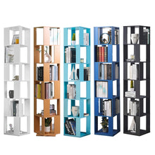 Load image into Gallery viewer, 190cm Rotatable 6 Tier Slim Bookcase Corner Cabinet Shelf Living Room Bedroom BookShelf