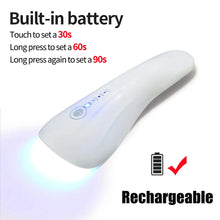 Load image into Gallery viewer, Nails Drying Lamp Handheld UV LED Lamp For With Battery Timing Rechargeable Mini Manicure Nail Dryer For Gel Polish Manicure