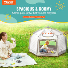 Load image into Gallery viewer, Baby Playpen with Canopy Indoor Outdoor Portable Foldable Lightweight Playpen Safety Barrier for Babies Toddler