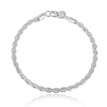 Load image into Gallery viewer, 925 Sterling Silver Classic Twisted Rope Chain Bracelets for Women Wedding Party Great Christmas Gift Fashion Jewelry