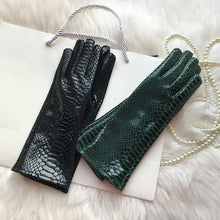 Load image into Gallery viewer, Long Gloves For Women Spring Winter Male Patent Leather Fashion Catwalk Motorcycle Riding Luvas Brilliant Warm Arm Warmer Gants
