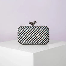Load image into Gallery viewer, Woven Clutch Bag for Women Formal Party Contrast Color Microfiber Thread Braid Evening Bags Classic Chain Small Square Handbags