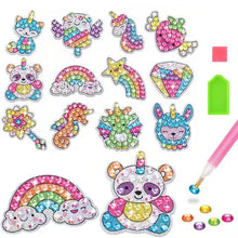 Load image into Gallery viewer, Children's Handmade Diamond Painting Sitcker Pokemon Kit Digital Rod-Shaped Diamond Painting Kit For Cartoon Nnimals Easy to DIY