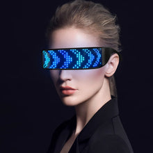Load image into Gallery viewer, Prop For Party Bar Festival Performance Bluetooth Futuristic Eyewear Luminous Glasses LED Electronic Light Up Visor