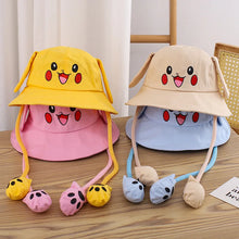 Load image into Gallery viewer, Kids Summer Broad-brimmed Cotton Hats Children Bucket Caps for Beach Holiday Boys Girls Sun Protection Hat Parent-child Outfit