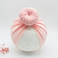 Load image into Gallery viewer, Knotted Hats for Baby Girl Beanie Bow Headband Infant Turban Newborn Head Accessories Winter Hat Warm Bonnet Caps Mother Kids