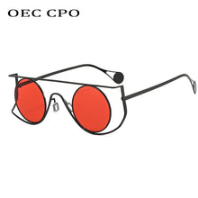 Load image into Gallery viewer, OEC CPO New Vintage Round Sunglasses Men Small Frame Alloy Sun Glasses Female UV400 Driving Shades Steampunk Goggles Eyewear
