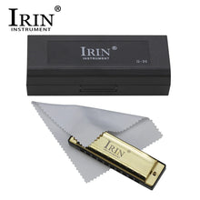 Load image into Gallery viewer, IRIN 10 Holes G Key 20 Tone Harmonica Colorful Blues Harmonica Woodwind Instrument Suitable for Beginners Teaching Playing Gift