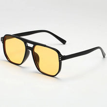 Load image into Gallery viewer, Women Men Square Sun Glasses Retro Polygon Sunglasses Female Black Vintage Fashion Ladies Oculos De Sol Double Beam Eyeglasses