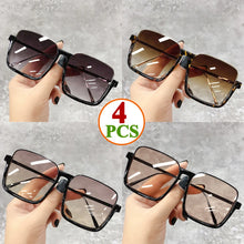 Load image into Gallery viewer, Sunglasses Women Oversize Travel Luxury Brand Design New Drive Semi-Rimless Square Frame Vintage Sun Glasses Ladies Men Unisex