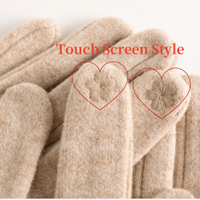 Load image into Gallery viewer, Winter Cashmere Gloves for Women Warm Touch Screen Gloves Cold Protection Full Finger Mittens Outdoor Cycling Thick Woolen Glove