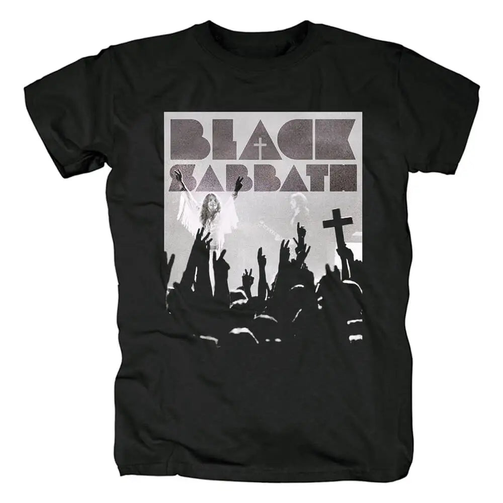 2025 Black Sabbath T Shirt Men Women Short Sleeve Retro Punk Metal Rock Band Cotton Tees High Quality Y2k Tops Summer Streetwear