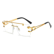 Load image into Gallery viewer, Fashion Rimless Square Double Bridge Sun Glasses Vintage Women Men Sunglasses UV400