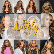 Load image into Gallery viewer, 30 Inch 4/27 Highlight Wig Human Hair Body Wave 13x6 Hd Lace Frontal Wig Brazilian Remy Colored Transparent Lace 13x4 For Women