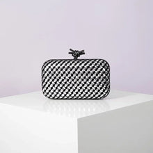 Load image into Gallery viewer, Woven Clutch Bag for Women Formal Party Contrast Color Microfiber Thread Braid Evening Bags Classic Chain Small Square Handbags