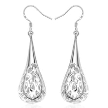 Load image into Gallery viewer, 925 Sterling Silver Hollow Water Drop Shape Earrings for Women Jewelry All-match Trend Great Gifts