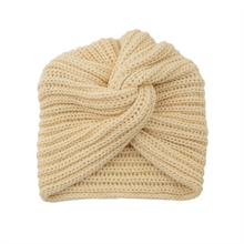 Load image into Gallery viewer, Women's Knitted Turban Hat Bohemia Cashmere Cross Wrap Head Lndian Wool Bonnet Turbante Cap