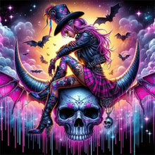 Load image into Gallery viewer, DIY Diamond Painting Portrait Full Square Round Diamond Mosaic Character New Arrival Skeleton Halloween Gift