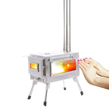 Load image into Gallery viewer, Outdoor Wood Stove Folding Stoves Fire Wood Heater For Winter Portable Barbecue Stove Grill For Camping Accessories