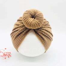 Load image into Gallery viewer, Knotted Hats for Baby Girl Beanie Bow Headband Infant Turban Newborn Head Accessories Winter Hat Warm Bonnet Caps Mother Kids