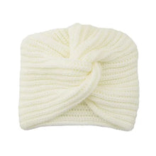 Load image into Gallery viewer, Women's Knitted Turban Hat Bohemia Cashmere Cross Wrap Head Lndian Wool Bonnet Turbante Cap