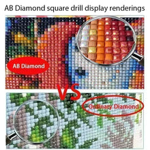 Load image into Gallery viewer, AB Diamond Cross Stitch Painted A bunch of colorful hydrangeas 5D DIY Diamond Embroidery Rhinestone Painting Diamond Painting