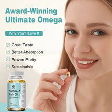Load image into Gallery viewer, 3600mg Triple Strength Omega 3 Fish Oil Supplement Rich EPA & DHA, Omega 3 Supplements for Heart, Brain & Immune Support