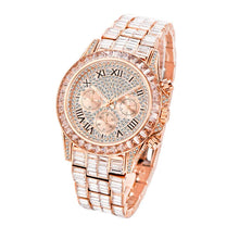 Load image into Gallery viewer, New Luxury Watches For Men High End Steel Bracelet Square Crystal Quartz Watch Hip Hop Chronograph Waterproof Man Clock Hot Sale