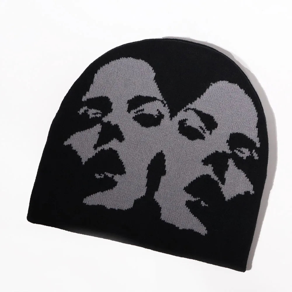 Women's Caps Image Pattern Knitted Hats For Men Casual Fashion Autumn And Winter Warm Outdoor Hip Hop Hat