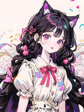 Load image into Gallery viewer, 5D Diamond Painting Anime Girl DIY Cartoon Cross Stitch Full Square Round Diamond Mosaic Embroidery Art Home Decoration Gift