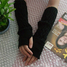 Load image into Gallery viewer, Women's Knitted Long Hand Gloves Warm Embroidered Winter Gloves Fingerless Gloves For Women Girl Guantes Invierno Mujer Luvas
