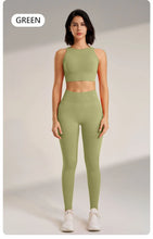 Load image into Gallery viewer, Yoga Clothing Set Women's High Waisted Leggings and Top Two Piece Seamless Fitness Exercise Clothing Fitness Workout Underwear