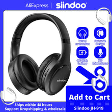 Load image into Gallery viewer, Siindoo JH-919 Wireless Bluetooth Headphones Foldable Stereo Earphones Super Bass Noise Cancelling Mic For Iphone Laptop PC TV