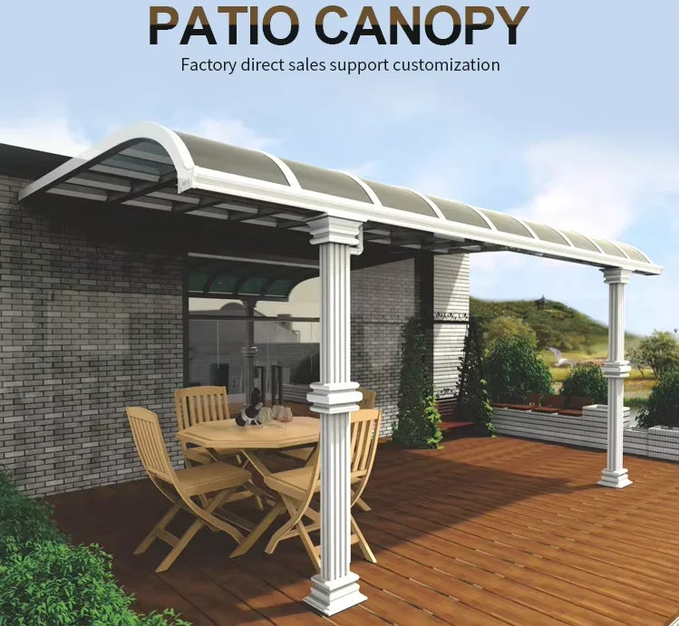 Pergola Sunroom Outdoor Roof Patio Covers Balcony Customized Waterproof Polycarbonate Aluminum Awning Canopy Gazebo Garden