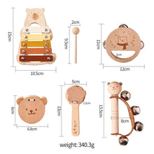 Load image into Gallery viewer, Wooden Baby Montessori Toys Musical Rattle Instruments Xylophone Percussion Sensory Rattle Toys Educational for Baby Toys Gifts