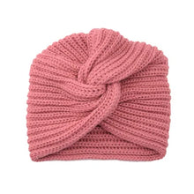 Load image into Gallery viewer, Women's Knitted Turban Hat Bohemia Cashmere Cross Wrap Head Lndian Wool Bonnet Turbante Cap