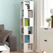 Load image into Gallery viewer, 190cm Rotatable 6 Tier Slim Bookcase Corner Cabinet Shelf Living Room Bedroom BookShelf