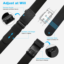 Load image into Gallery viewer, Men Elastic Belt Alloy Automatic Buckle Tough Stretch Nylon Mens Military Tactical Belt Golf Canvas Pants Waistband