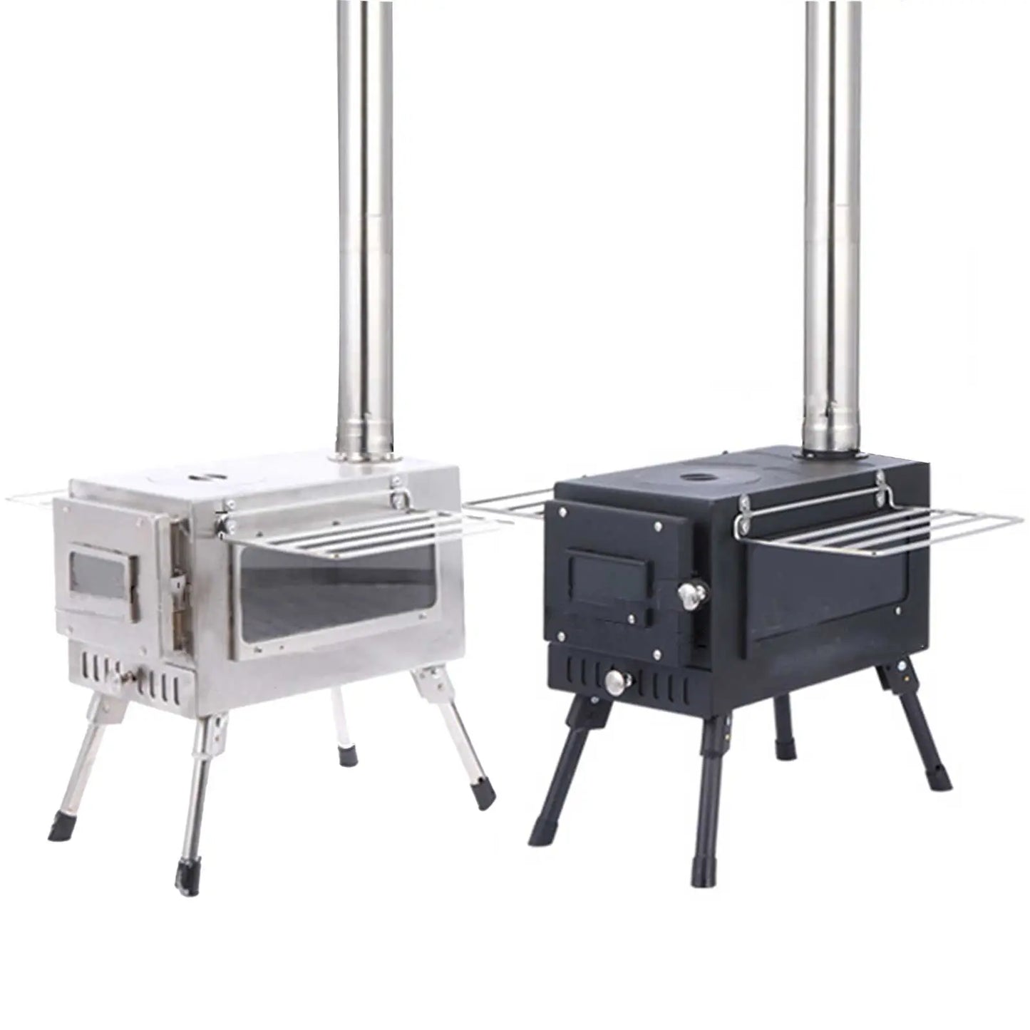 Outdoor Wood Stove Folding Stoves Fire Wood Heater For Winter Portable Barbecue Stove Grill For Camping Accessories