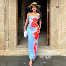 Load image into Gallery viewer, Women's Dresses Summer New Streetwear Fashion Print Casual Slim Dress Sexy Off Shoulder Elegant Female Club Party Dress Clothing