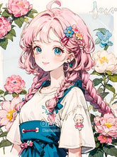 Load image into Gallery viewer, 5D Diamond Painting Anime Girl DIY Cartoon Cross Stitch Full Square Round Diamond Mosaic Embroidery Art Home Decoration Gift