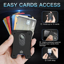 Load image into Gallery viewer, Metal Wallet for Men, Ergonomics Design Money Clip Wallet with Compass, Minimalist Slim Wallet with RFID Blocking