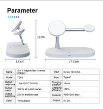 Load image into Gallery viewer, 3 in 1 Magnetic Wireless Charger For iPhone 15 14 13 12 Pro Max / Apple Watch 9 8 7 6 5 /Airpods Pro 2 3 Fast Charging Station
