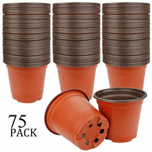 Load image into Gallery viewer, 75Pcs Flexible Plant Nursery Pots Seed Starting Pots Plastic Flower Plant Container for Succulents Seedlings Cuttings Transplant