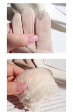Load image into Gallery viewer, Women Winter Thick Plush Gloves Fashion Warm Suede Outdoor Guantes Lady Touchscreen Driving Gloves Sports Cycling Mittens