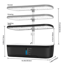 Load image into Gallery viewer, 12 Pods Hydroponics Growing System, Herb Garden Kit Indoor Adjustable Height with Automatic Timer 20-Watt LED Grow Light